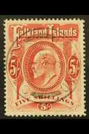 6004 1904-12 5s Red, SG 50, Very Fine Used. For More Images, Please Visit Http://www.sandafayre.com/itemdetails.aspx?s=6 - Falkland Islands