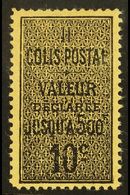 6090 ALGERIA PARCEL POST 1899 10c Black On Yellowish, Type I, Yv 2a, Very Fine Mint. For More Images, Please Visit Http: - Other & Unclassified