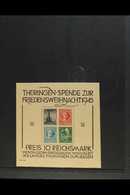 6297 RUSSIAN ZONE THURINGIA 1945 Christmas - Social Welfare Mini-sheet Type II (Michel Block 2t II, SG MSRF10), Fine Nev - Other & Unclassified