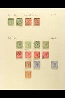 6324 1886-1949 MINT & USED COLLECTION On Leaves, Inc 1886-87 To 2d & 4d Mint, 1889 Surcharges 10c (x2) Used, 25c Mint, 4 - Gibraltar