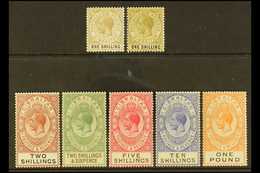 6342 1925-32 New Colours High Value Definitive Set Complete To £1 Red-orange And Black, SG 102/107, With Both 1s Shades, - Gibraltar