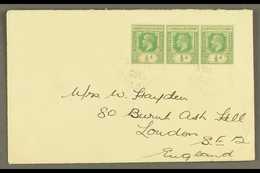 6358 OCEAN ISLAND 1938 Cover Bearing KGV ½d X3 Cancelled With Two Light & Clear Strikes Of "Gilbert & Ellice Islands / O - Gilbert & Ellice Islands (...-1979)