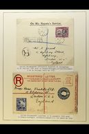 6408 1895-1936 REGISTERED COVERS Includes 1995 2d Reg Env (size H) To London Bearing 2½d Strip Of Three, 1934 3d Reg Env - Grenada (...-1974)