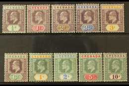 6413 1904-06 Complete Definitive Set, SG 67/76, Fine Mint With Beautiful Fresh Colours. (10 Stamps) For More Images, Ple - Grenada (...-1974)