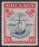 6419 1938-50 10s Slate-blue & Carmine Lake (wide) Perf 14, SG 163d, Very Fine Mint For More Images, Please Visit Http:// - Grenada (...-1974)