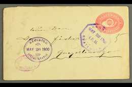 6426 1900 (22 May) 10c Rose-red "Embossed" Type Postal Stationery Envelope Commercially Used From Guatemala (City) To Qu - Guatemala