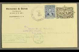 6427 1925 (15 Jan) 12c Black "1897 Expo" Type Printed Postal Stationery Envelope From Guatemala (City) To The United Sta - Guatemala