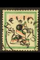 6444 1875-90 1m (1s) Deep Green, Scarlet & Black, SG 18, Good To Fine Used, OC 15 1884 Postmark. For More Images, Please - Heligoland (1867-1890)