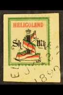 6445 1875-90 1m (1s) Deep Green, Scarlet & Black, SG 18, Fine Used On Small Piece, JY 23 1890 Postmark. For More Images, - Heligoland (1867-1890)