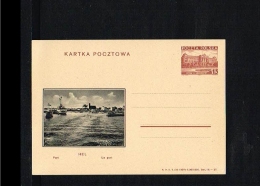 1937? - Poland Postal Stationary - Transport - Ships &amp; Boats - Port [JG083] - Stamped Stationery