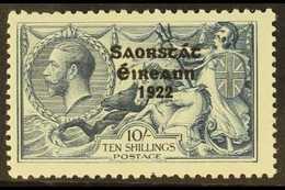 6661 1925 RUNNAL'S RE-ENTRY. 10s Dull Grey-blue Seahorses Narrow Date Overprint RUNNAL'S RE-ENTRY Variety (position R. 6 - Other & Unclassified