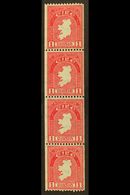 6675 1940 COIL STAMP 1d Carmine, Perf 14 X Imperf, SG 112b, Mint Never Hinged Strip Of Four.  For More Images, Please Vi - Other & Unclassified