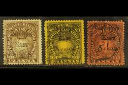 6810 1895 ½a, 2½a, And 3a Handstamped "BRITISH EAST AFRICA", SG 33, 36, And 37, Fine Used. (3 Stamps) For More Images, P - Vide