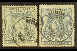 6818 1897-1901 1r Grey-blue And 1r Dull Blue, SG 92/92a, Used. (2 Stamps) For More Images, Please Visit Http://www.sanda - Vide
