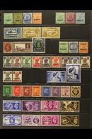 6879 1923-1958 FINE MINT COLLECTION On A Two-sided Stock Page, ALL DIFFERENT, Inc 1923-24 ½a Inverted Opt (toned), 1939  - Kuwait