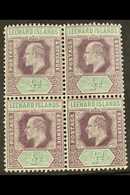 6907 1908 ½d Dull Purple And Green On Chalk-surfaced Paper, SG 29a, BLOCK OF 4 Superb Never Hinged Mint. For More Images - Leeward  Islands