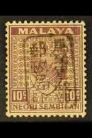 7046 GENERAL ISSUES 10c Dull Purple Of Negri Sembilan Ovptd Single Frame Chop, SG J167, Very Fine Used. Scarce. For More - Other & Unclassified