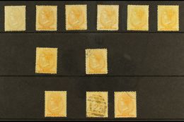 7081 1863-1884 HALFPENNIES Nice Little Collection Comprising 1863-81(wmk Crown CC, Perf 14) ½d Mint Shades (6), Plus ½d  - Malta (...-1964)
