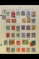 7083 1863-1952 USED COLLECTION Presented On "Busy" Old Interleaved Pages. Includes QV To 1s Shades, KEVII To Various 1s, - Malta (...-1964)