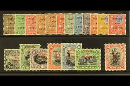 7113 1928 St Paul, Postage And Revenue Ovpt Set Complete, SG 174/92, Very Fine And Fresh Mint. (19 Stamps) For More Imag - Malta (...-1964)