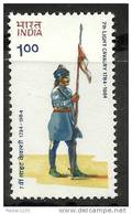 India, 1984, Light Cavalry Regiment, Militaria, Soldier, Spear, MNH,(**) - Ungebraucht