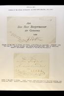 7241 1815-1879 OFFICIAL MAIL. An Interesting Collection Of Stampless ENTIRE LETTERS Nicely Written Up On Leaves, Showing - Other & Unclassified