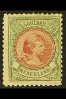 7253 1896 Young Wilhelmina 5g Lake And Bronze Green (NVPH 48, SG 165), Mint With Original Gum. For More Images, Please V - Other & Unclassified