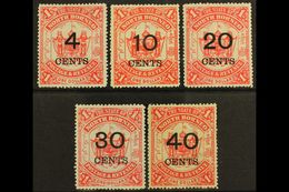 7346 1895 Surcharge Set, SG 87/91, Fine Mint, The 40c On $1 Lightly Toned (5 Stamps) For More Images, Please Visit Http: - North Borneo (...-1963)