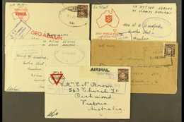 7420 WW2 AUSTRALIAN FORCES - UNIT POSTAL STATION RUBBERSTAMPS A Fine Group Of Covers (Collas Chapter 21), Back To Austra - Papua New Guinea