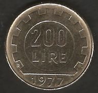 Repubblca Italiana  - 200 Lire 1977 - 200 Liras