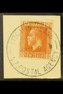 7468 1915-29 1½d Orange-brown KGV Of New Zealand, Tied To A Piece By Fine Full "PITCAIRN ISLAND" Cds Cancel Of 17 OC 30, - Pitcairn Islands