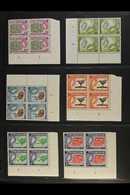 7497 1957 Pictorials Complete Original Set, SG 18-28 (less 4d Type II SG 23a), Never Hinged Mint Lower Right PLATE BLOCK - Pitcairn Islands