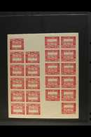 7511 LUBOML LOCAL POST 1918 10h Red Market Hall COMPLETE IMPERF SHEET Of 22 Stamps And Two Blank Labels (Barefoot 2PS, M - Other & Unclassified