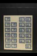 7512 LUBOML LOCAL POST 1918 25h Blue Catholic Church COMPLETE IMPERF SHEET Of 22 Stamps And Two Blank Labels (Barefoot 4 - Other & Unclassified