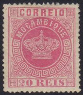 7541 MOZAMBIQUE 1885 20r Rose, Perf 13½,  Afinsa 11, An Unused (regummed) Example Of This Rare Stamp With Good Centering - Other & Unclassified