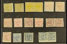 7568 1862-1864 FINE MINT COLLECTION On A Stock Card. Includes 1862-64 3p (x4 Inc A Pair), 6p (x9 Inc Two Handstruck And  - Other & Unclassified