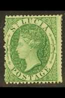 7626 1860 (6d) Green, SG 3, Star Watermark, Very Fine Mint With OG. Lovely (1 Stamp) For More Images, Please Visit Http: - St.Lucia (...-1978)