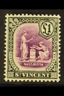 7677 1921-32 £1 Mauve & Black, SG 141, Very Fine Mint For More Images, Please Visit Http://www.sandafayre.com/itemdetail - St.Vincent (...-1979)
