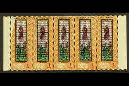 7696 1972 1s Christmas (SG 400) Marginal Horizontal Never Hinged Mint Strip Of Five, The Left Stamp With Part Of The Ora - Samoa