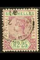 7737 1897-1900 2r.25 Bright Mauve & Green, SG 36, Fine Used With C.d.s. For More Images, Please Visit Http://www.sandafa - Seychelles (...-1976)