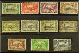 7764 1938 "SPECIMENS" ½d, 1½d Scarlet, 2d Mauve, 4d, 5d, 6d, 1s, 2s, 5s, 10s And £1 Definitives With Perf "SPECIMEN", Be - Sierra Leone (...-1960)