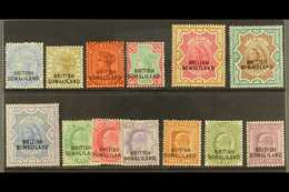 7784 1903 (Sept-Nov) Overprint At Bottom Complete Set, SG 18/30, Fine Mint. Fresh And Attractive! (13 Stamps) For More I - Somaliland (Protectorate ...-1959)