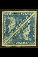 7809 CAPE OF GOOD HOPE 1855-63 4d Blue, SG 6a, MINT PAIR With 4 Large Margins & Large Part OG. Some Small Mild Tone Spot - Unclassified