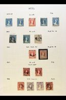 7827 NATAL 1859-95 VALUABLE USED COLLECTION Presented On Album Pages. Includes 1859-60 1d And 3d (x4), 1861-2 3d (2, One - Unclassified