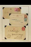 7843 NATAL POSTAL STATIONERY 1896-1902 Postally Used Group With Two ½d Cards (both Uprated) And A 1d Card, ½d Envelope,  - Unclassified