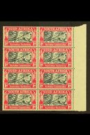 7867 1938 1d Voortrekker Commemoration, Block Of 8 With THREE BOLTS IN WHEEL RIM Variety, SG 80a, Never Hinged Mint. For - Unclassified