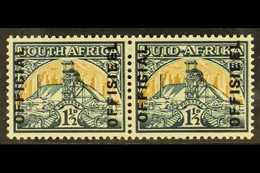 7882 OFFICIAL 1937-44 1½d Blue-green & Yellow-buff, Ovpt Reading Upwards, SG O34, Never Hinged Mint. For More Images, Pl - Unclassified