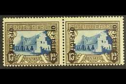 7883 OFFICIAL 1940 10s Blue And Sepia, Overprint Reading Downwards With "OFFICIAL" At Left, SG O29, Fine Mint Pair. For  - Unclassified