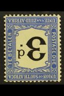 7894 POSTAGE DUES 1914-22 3d Black & Bright Blue, WATERMARK INVERTED, SG D4w, Never Hinged Mint. For More Images, Please - Unclassified