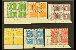 7898 POSTAGE DUES 1972 Set In Blocks Of 4, Mostly Cylinders, SG D75/80, Used, Cancelled To Order (6 Blocks). For More Im - Unclassified